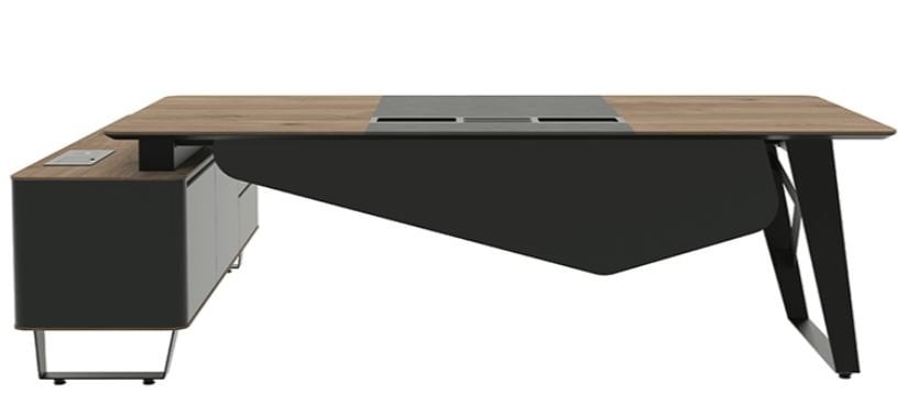 Smart 220’lik Sabit Etajerli Masa Derili  (Sağ) - 18+8mm Melamin Tablalı