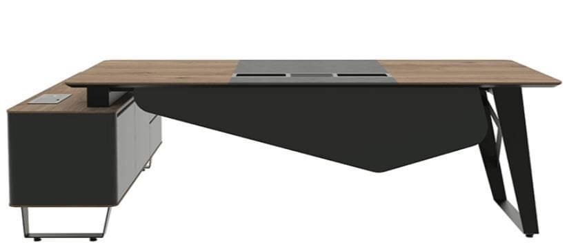 Smart 180’lik Sabit Etajerli Masa Derili  (Sol) - 18+8mm Melamin Tablalı