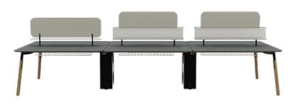 Nord 120’lik 6’lı Workstation  Masa - 18mm Melamin Tablalı