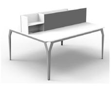 140'lık Workstation 2'li (140 cm Tablalı) - Çiçeklikli