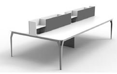160'lık Workstation 4'lü (160 cm Tablalı) - Çiçeklikli